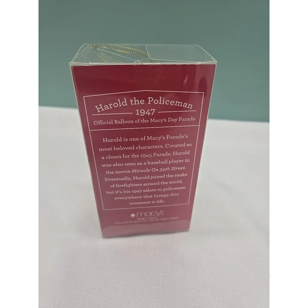 RARE Macy's Thanksgiving Day Parade Harold The Policeman Christmas Ornament